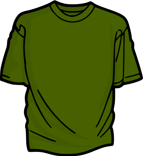 Imagen de vector de camiseta verde