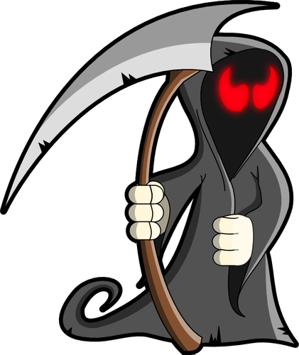 Illustration vectorielle gris grim reaper