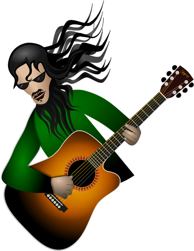Гитара игрок векторное изображение