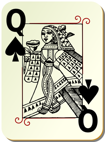 Queen of spades vector image
