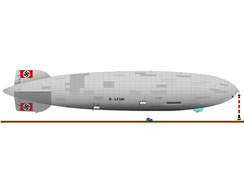 Hindenburg luchtschip vector