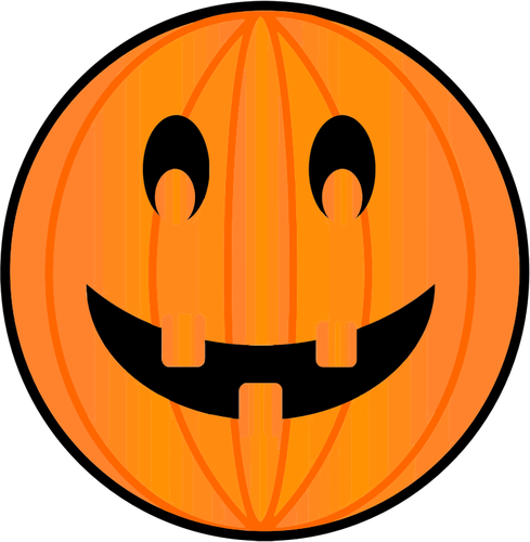 Immagine a colori di zucca intagliata per festa di Halloween