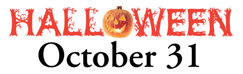 Halloween 31. října znamení vektorový obrázek