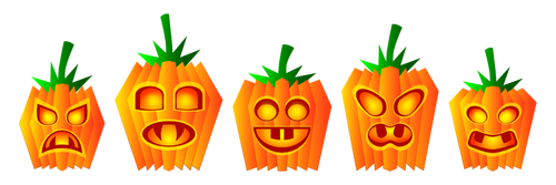 Wybór ilustracji wektorowych dyni Halloween