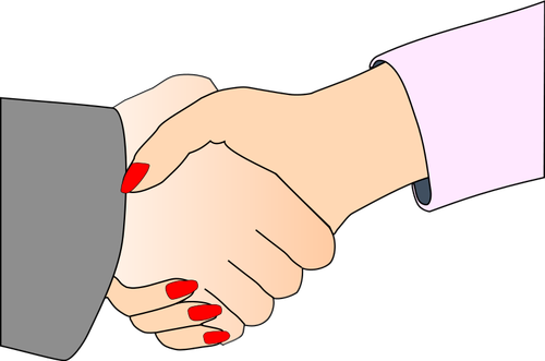 Handshake with Black Outline