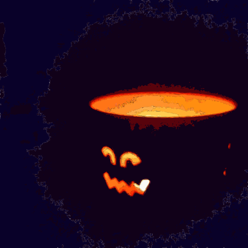 Ilustracja wektorowa oświetlenia świeca się straszny twarz na Halloween