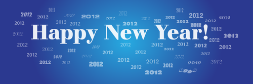 快乐新的一年 2012年标志矢量图像