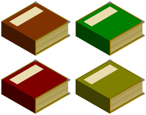Färgglada inbundna böcker