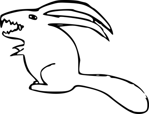 Scary rabbit drawing