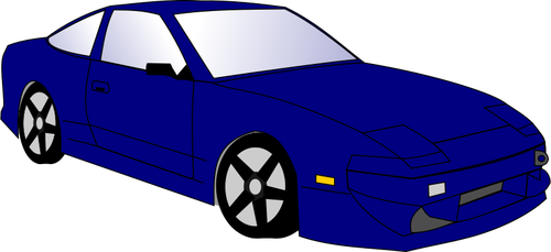 Blå Racing bil vektor Image
