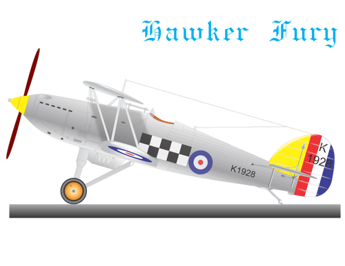 Biplano di Hawker Fury