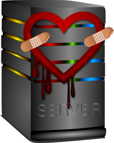 Grafika wektorowa heartbleed Server