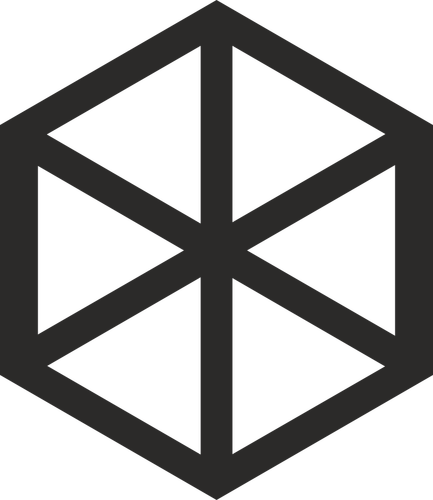 Шестигранник символ векторное изображение