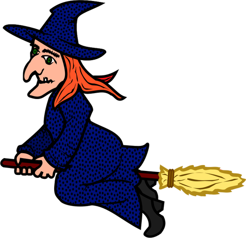 Grafika wektorowa sztuki kolorowych linii, Witch