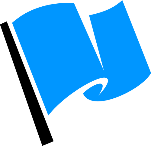 Niebieska flaga ikona