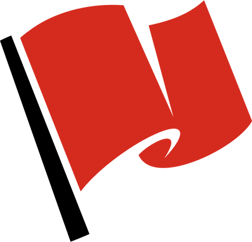 Rote Fahnensymbol