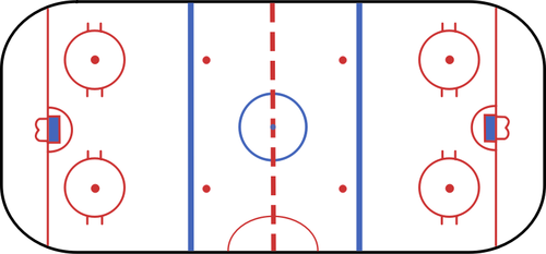 Hockey ijsbaan vector illustraties