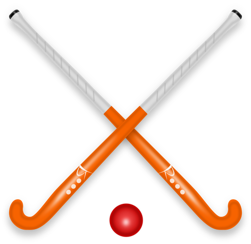 Palo de hockey y la bola