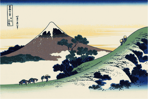 Fuji पहाड़ के वेक्टर छवि