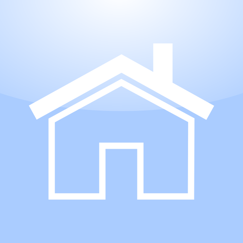 Blå ikonet for en huset vektorgrafikken