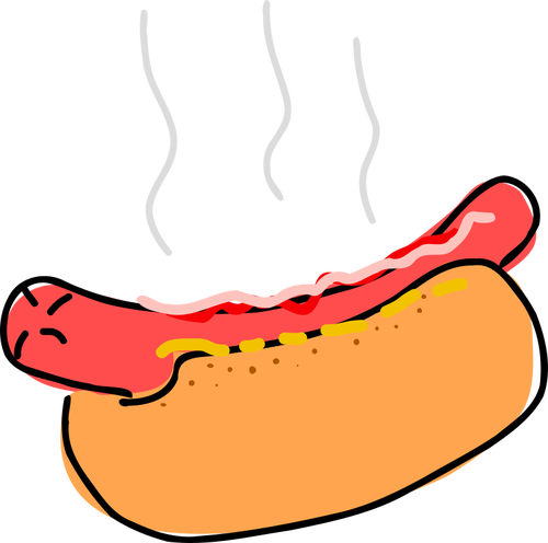 Hot dog drawing