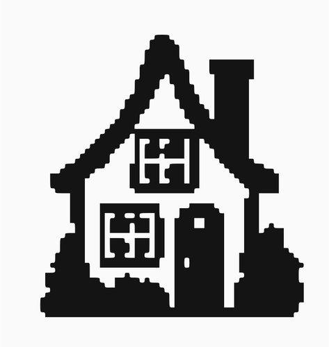 Haus mit Pixel
