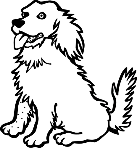 Hunden linje kunst vector illustrasjon