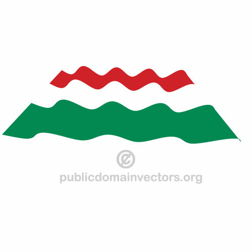 Ondeando la bandera de vector de Hungría