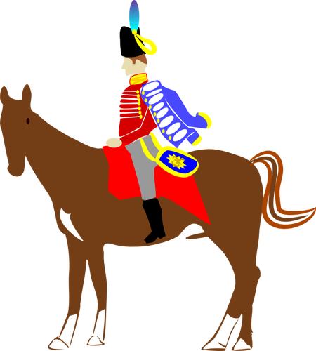 Ilustracja wektorowa national Guard na koniu