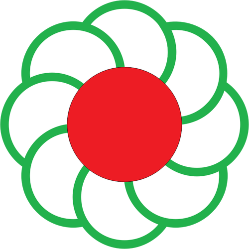 Illustration vectorielle de fleur de la municipalité de Ikutahara