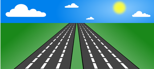 Ilustración vectorial de carretera