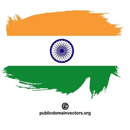 Bandera pintado de la India