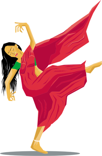 Dame indienne danse
