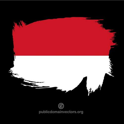 インドネシアの国旗を塗り