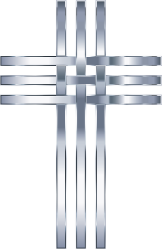 Croce stilizzata titanio immagine