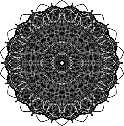 Inverse geometric silhouette vector image