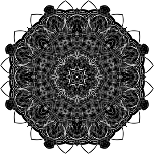 زهرة سوداء هندسية