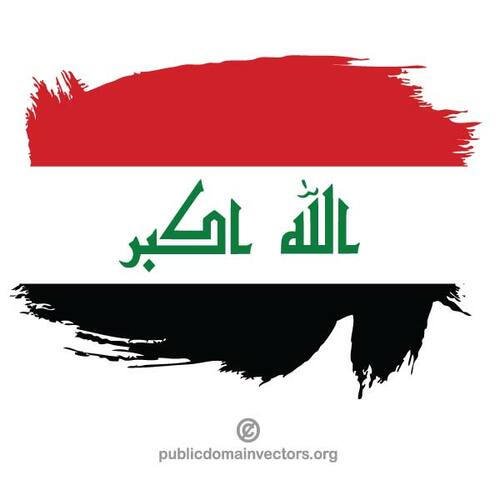 Painted flag of Iraq