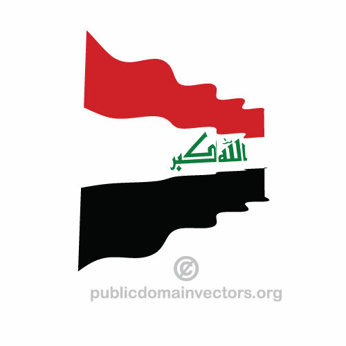 Ondulação iraquiano vector bandeira