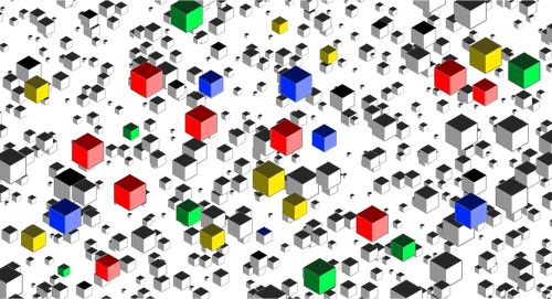 Isometrische kubussen achtergrond