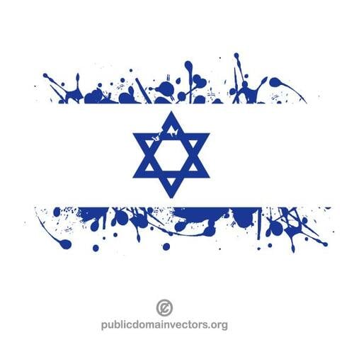Флаг Израиля в краску брызг