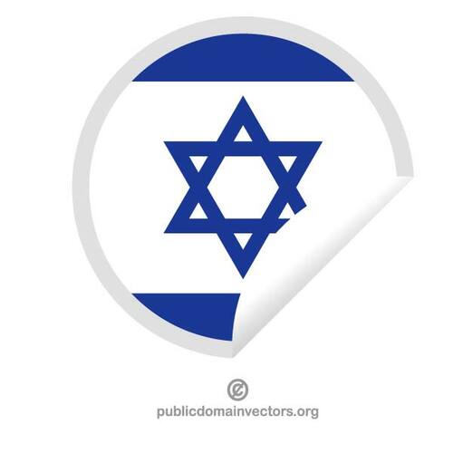Pegatina con la bandera de Israel