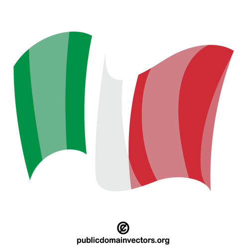 علم إيطالي يلوح