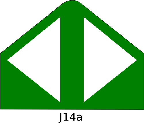 Vector image of select path beacon knuckle traffic sign
