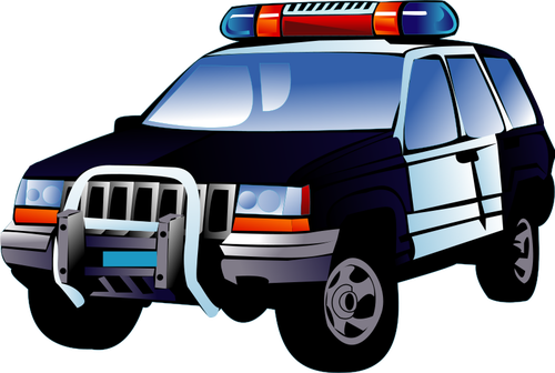 警察車のベクトル画像