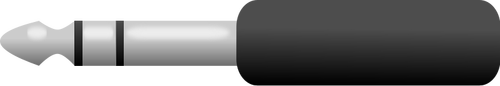 Un 1/4 pouce deux-contact téléphone connecteur dessin vectoriel