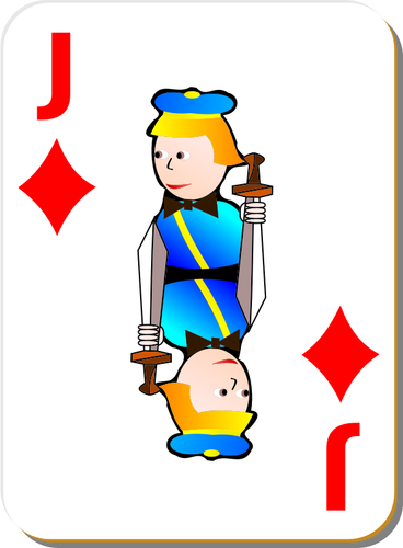 Ilustración de Jack de diamantes juego tarjeta vector