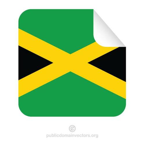 علم جامايكا مربع ملصقا