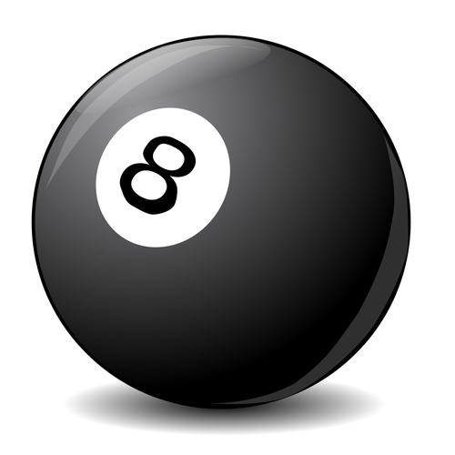 Vector clip artă imagine de minge de biliard 8