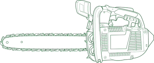 Image vectorielle de scie à chaîne